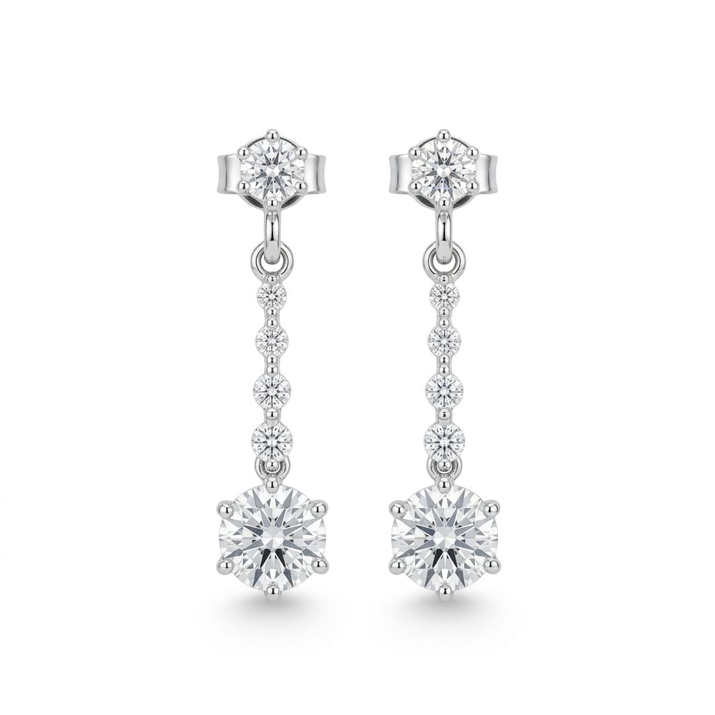 Diamond drop earrings